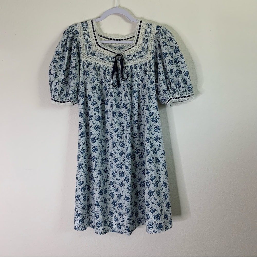 Doen Light Blue Floral Mini Dress - Picture 2 of 11